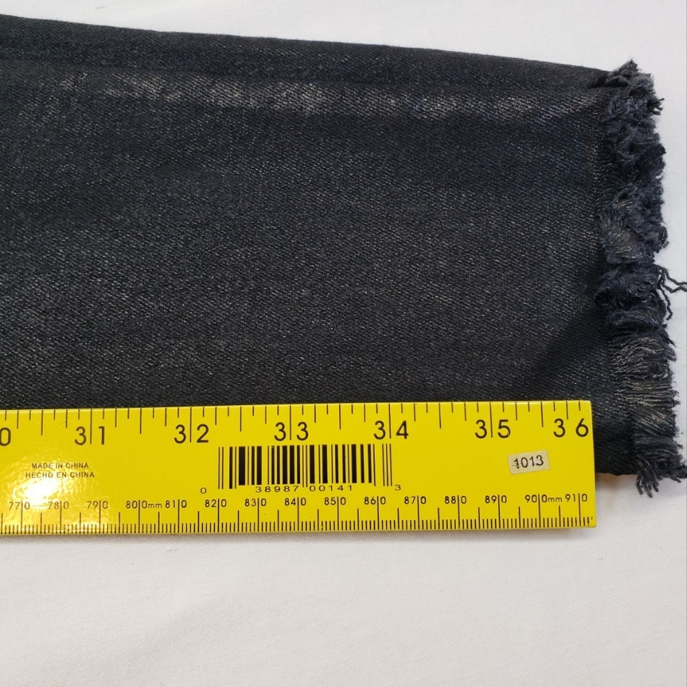 FREE PEOPLE NWT cropped black shiny denim - Picture 9 of 11